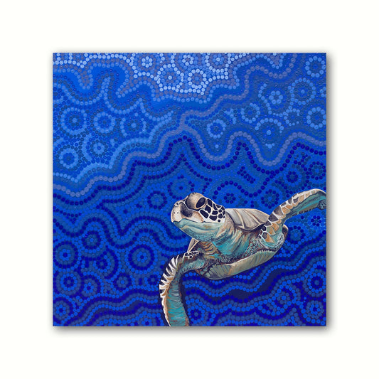 Turtle Dreaming - Original Artwork - Acrylic on Canvas 90 x 90cm